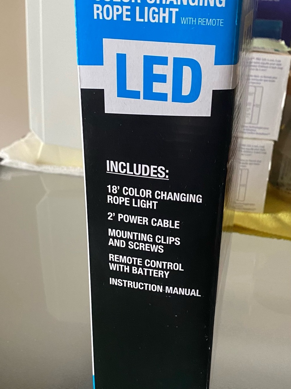LED Color Changing Rope Light with Remote – 18 ft - Picture 2 of 6